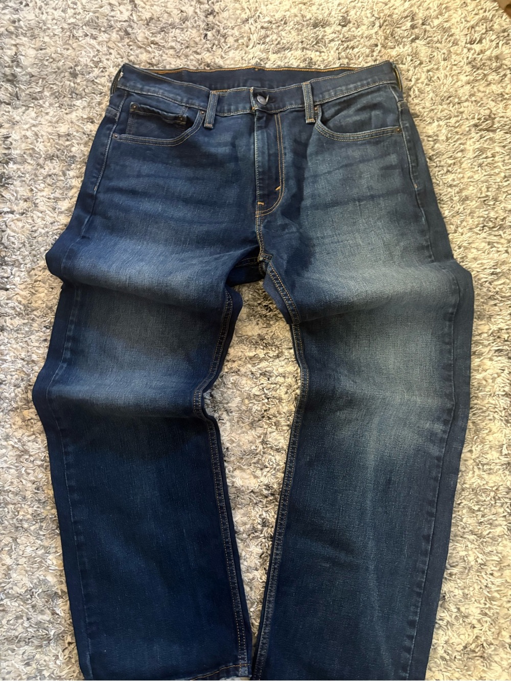 Levi's Men's Straight Jeans in Dark Indigo Blue